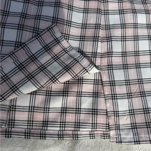 Aeropostale Plaid Mini Dress Size S Fitted Sleeveless Side Slit - Picture 7 of 12
